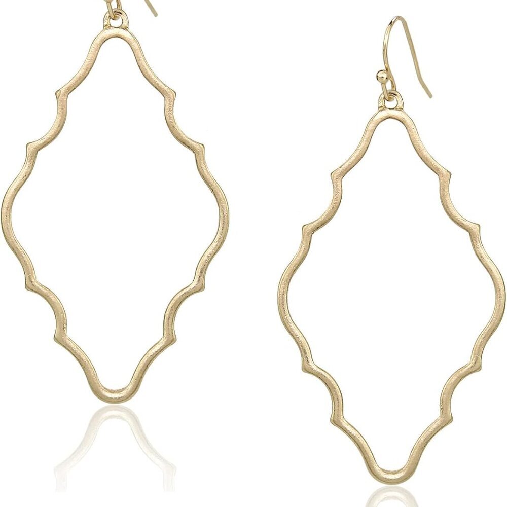 Lightweight Simple Basic Geometric Dangle Drop Ea… - image 1